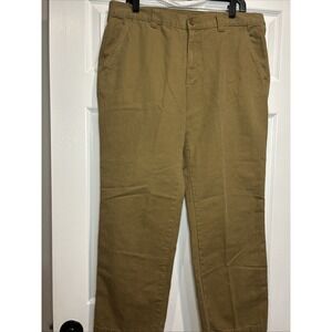 LL‎ Bean men chino straight leg pants canvas standard fit size 36x30 khaki beige